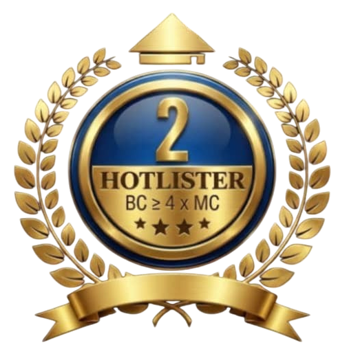 Hotlister level 2 badge: 4 stars and at least four times as many good reviews as bad reviews.